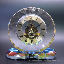 Top Grade Decorate Oval Crystal Clock Desk Clock